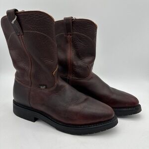 Justin Boots Men Conductor Workboot 4761 Made In USA  Sz 11D - Oil Resistant